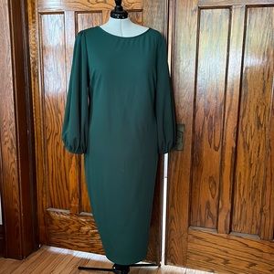 Back zip, bubble sleeve dress